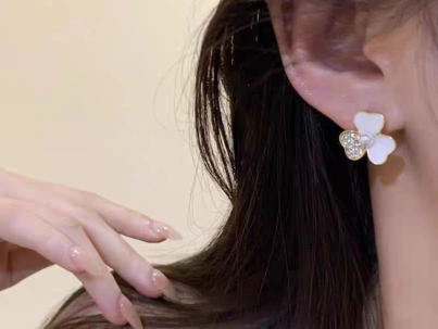 Pearl Teardrop Crystal Stud Earrings for Women by Zatsy